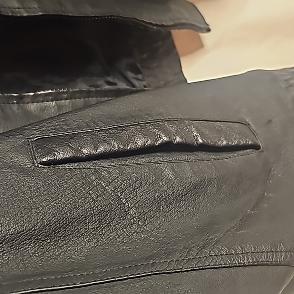 Men's Leather Jacket, Size 3XL, Color: Black - Picture 6 of 8